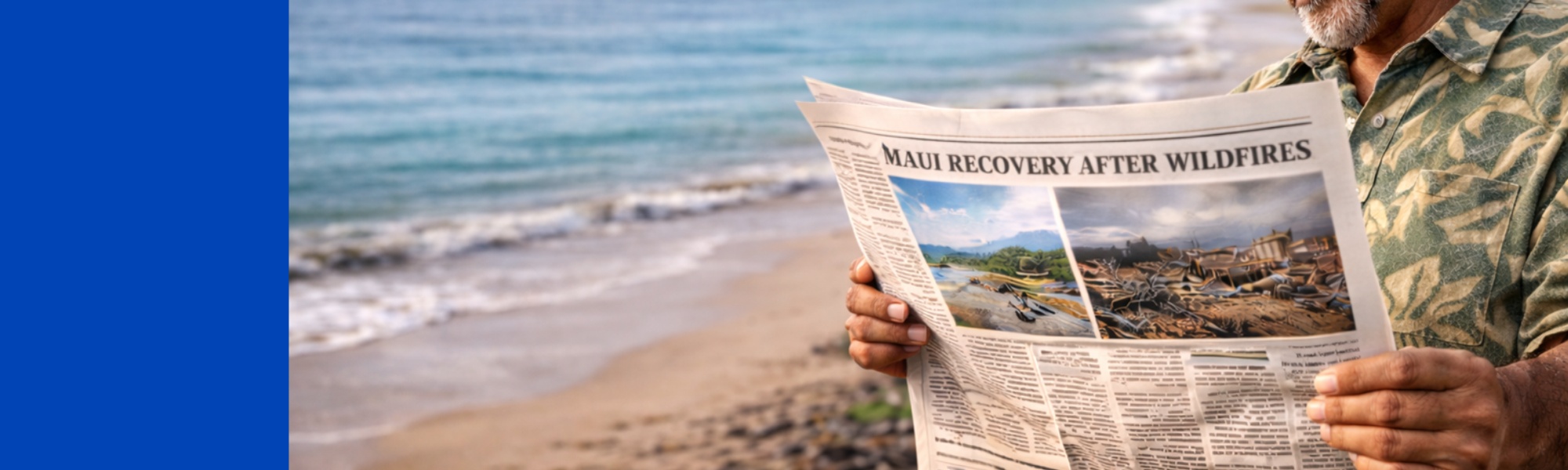 Man holding newspaper