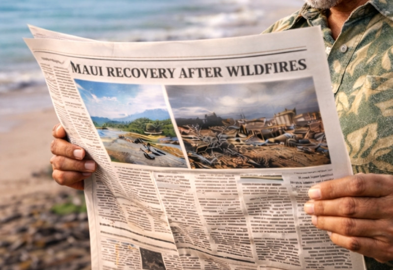 Man holding newspaper
